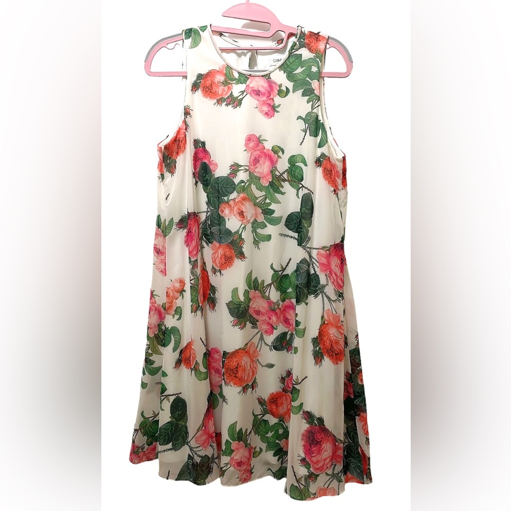 Calvin klein sleeveless A line dress